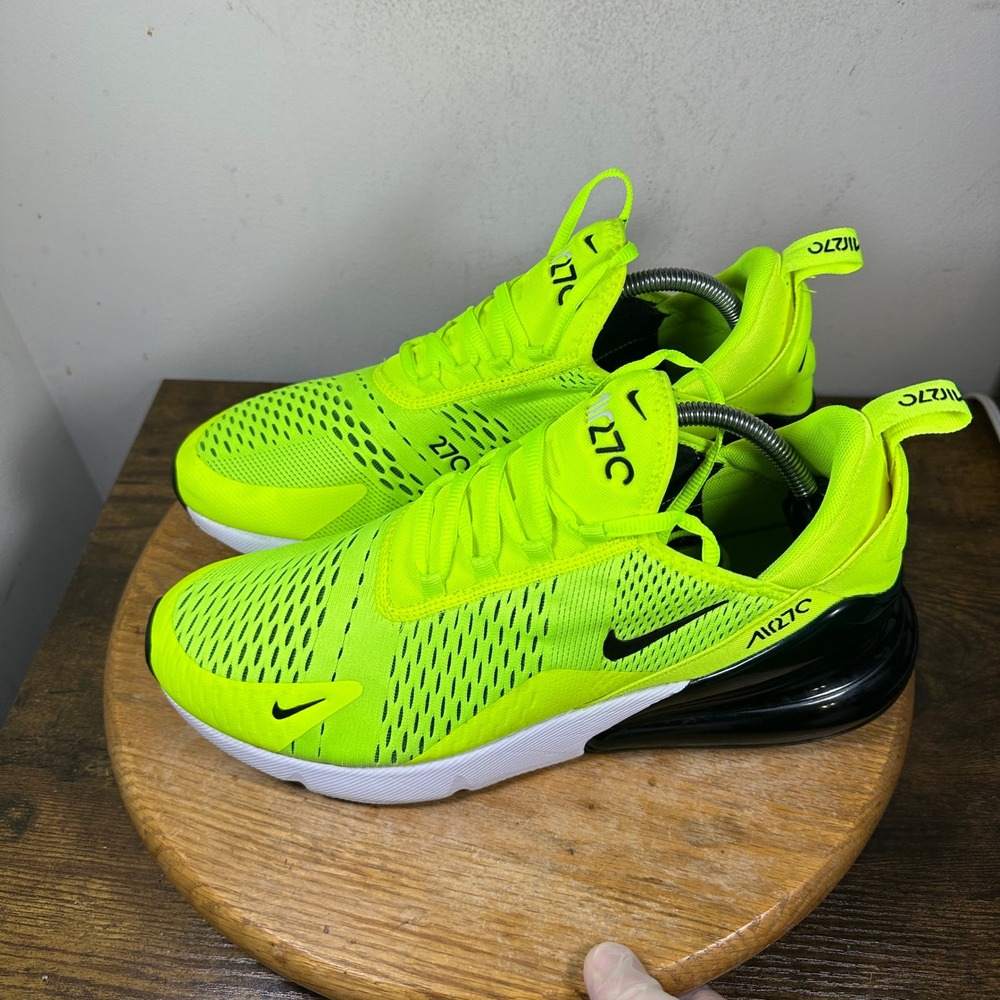 Nike Air Max 270 Volt Neon Green Black Mens Running Shoes AH8050-701 Size 11 - Picture 3 of 8